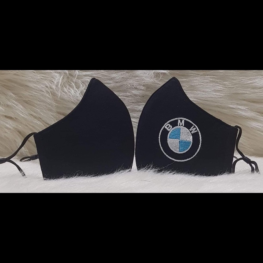 2 Pack Embroidered BMW Adult Unisex Adjustable Face Masks